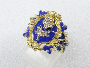 エナメル　クリスタル　指輪(15号)